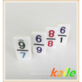 Double 12 Number theme colorful domino with leather box